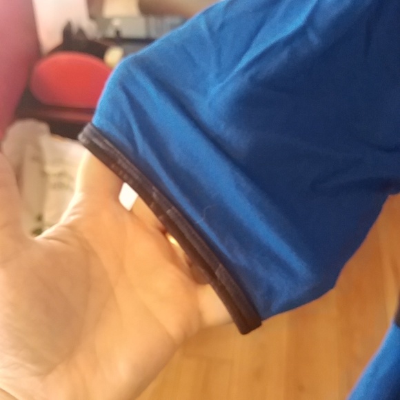 10/$10   LokoSport Blue Faux Leather Dress 8 - Picture 2 of 7